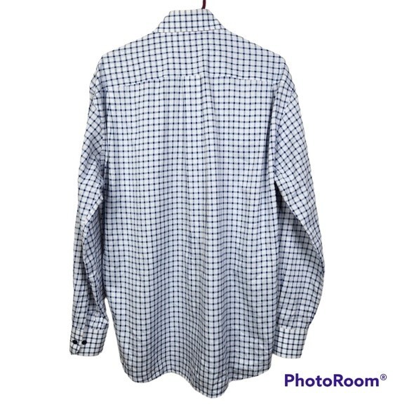 Pal Zileri Mens Long Sleeve Checkered Print Button Down Shirt Size 15 1/2-39 - Picture 2 of 10